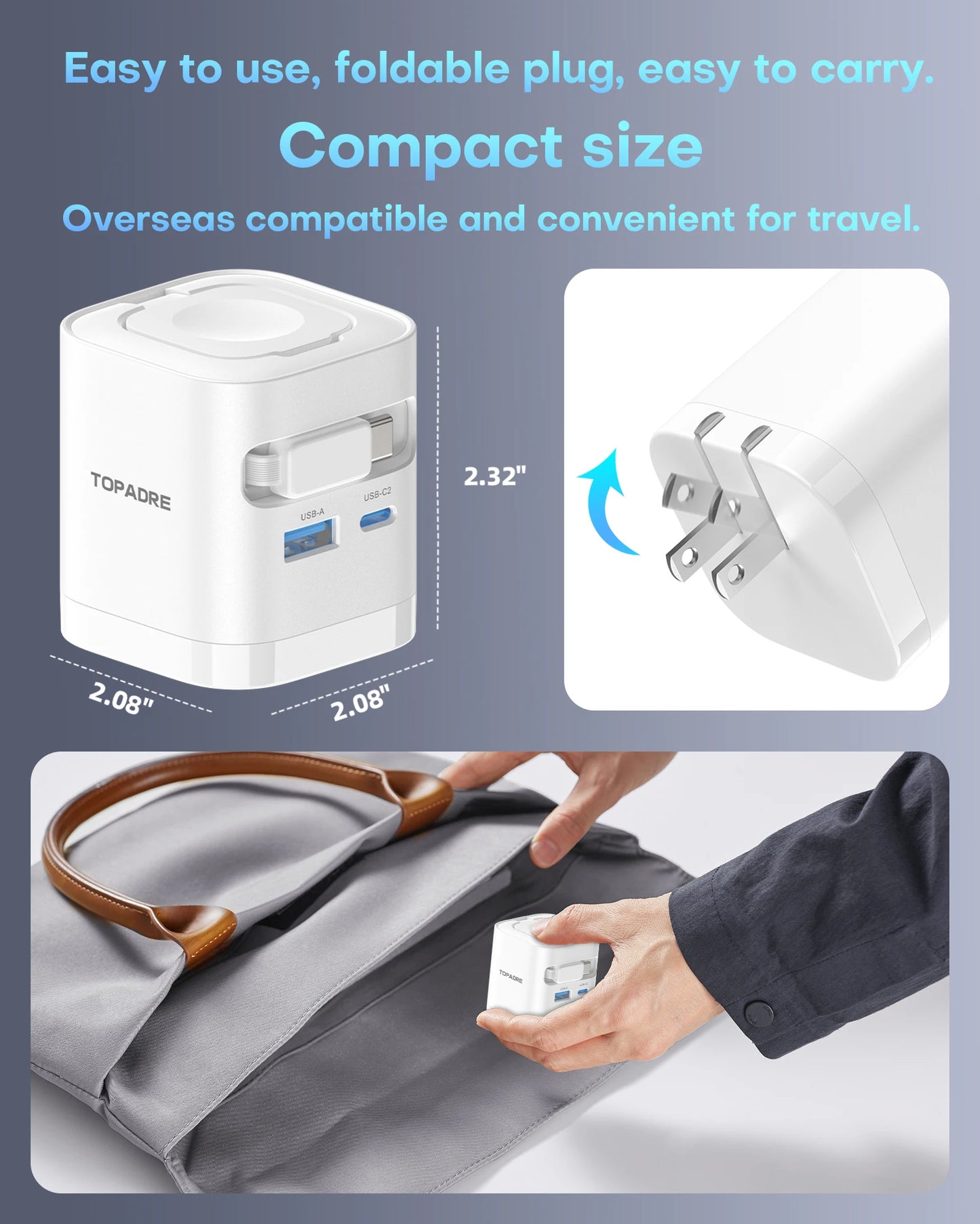 TOPADRE 65W Wireless Charger For Apple Watch MacBook iPhone