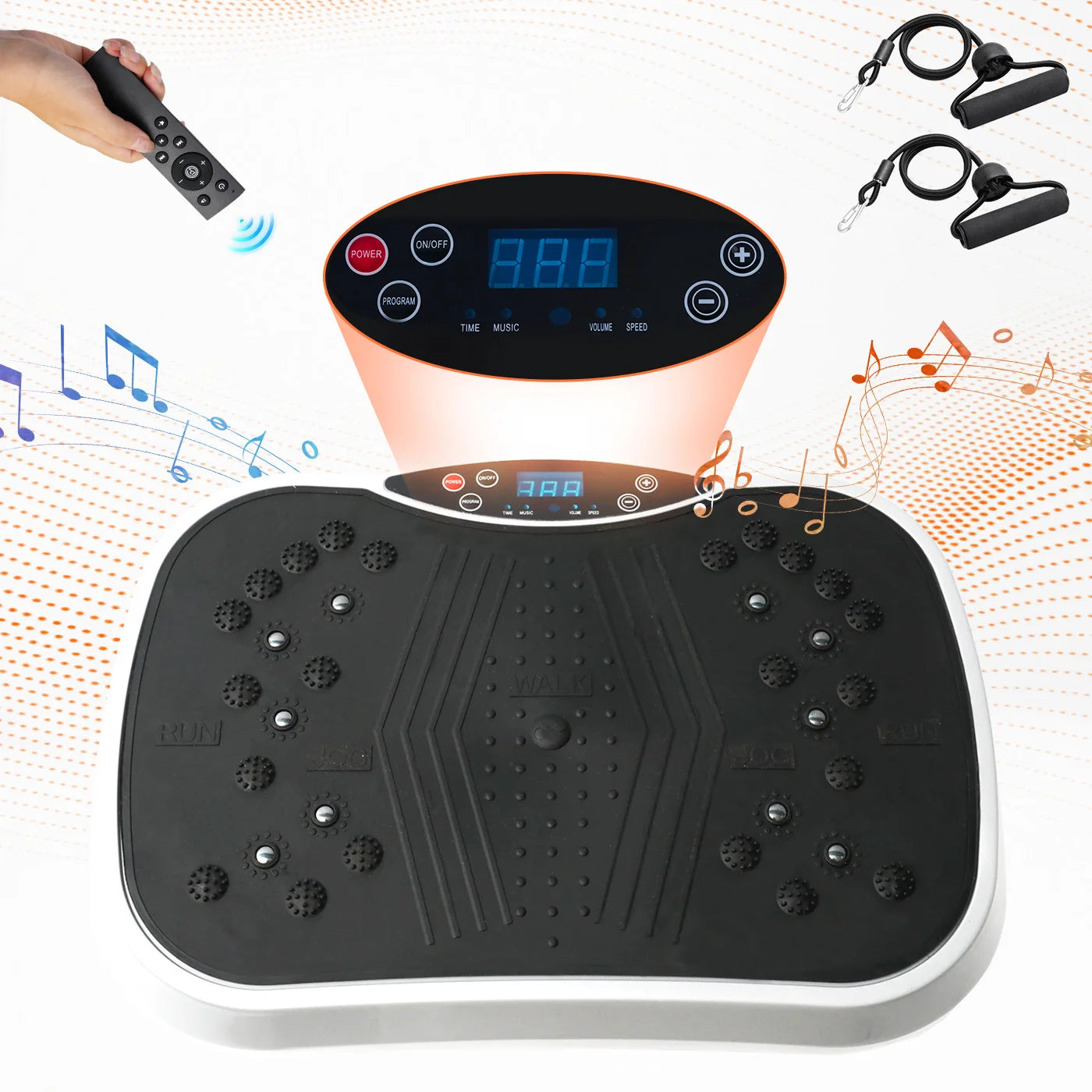 Vibration Plate Exercise Machine Full Body Fat Burning Home Fitness Equipment With 200W Motor 120 Speeds 3 Programs