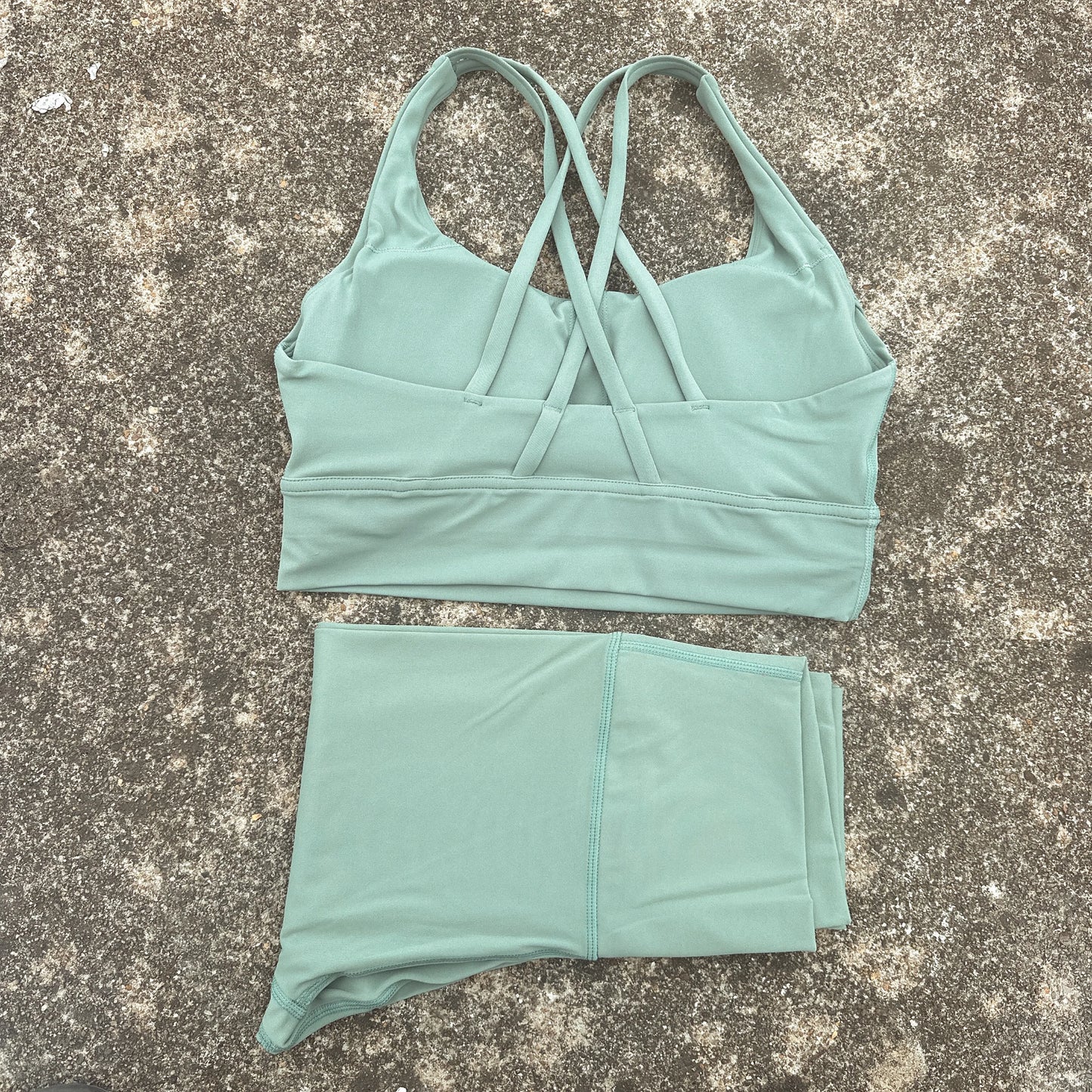 Two Piece Gym Fitness Set High Waist Yoga Leggings Bra