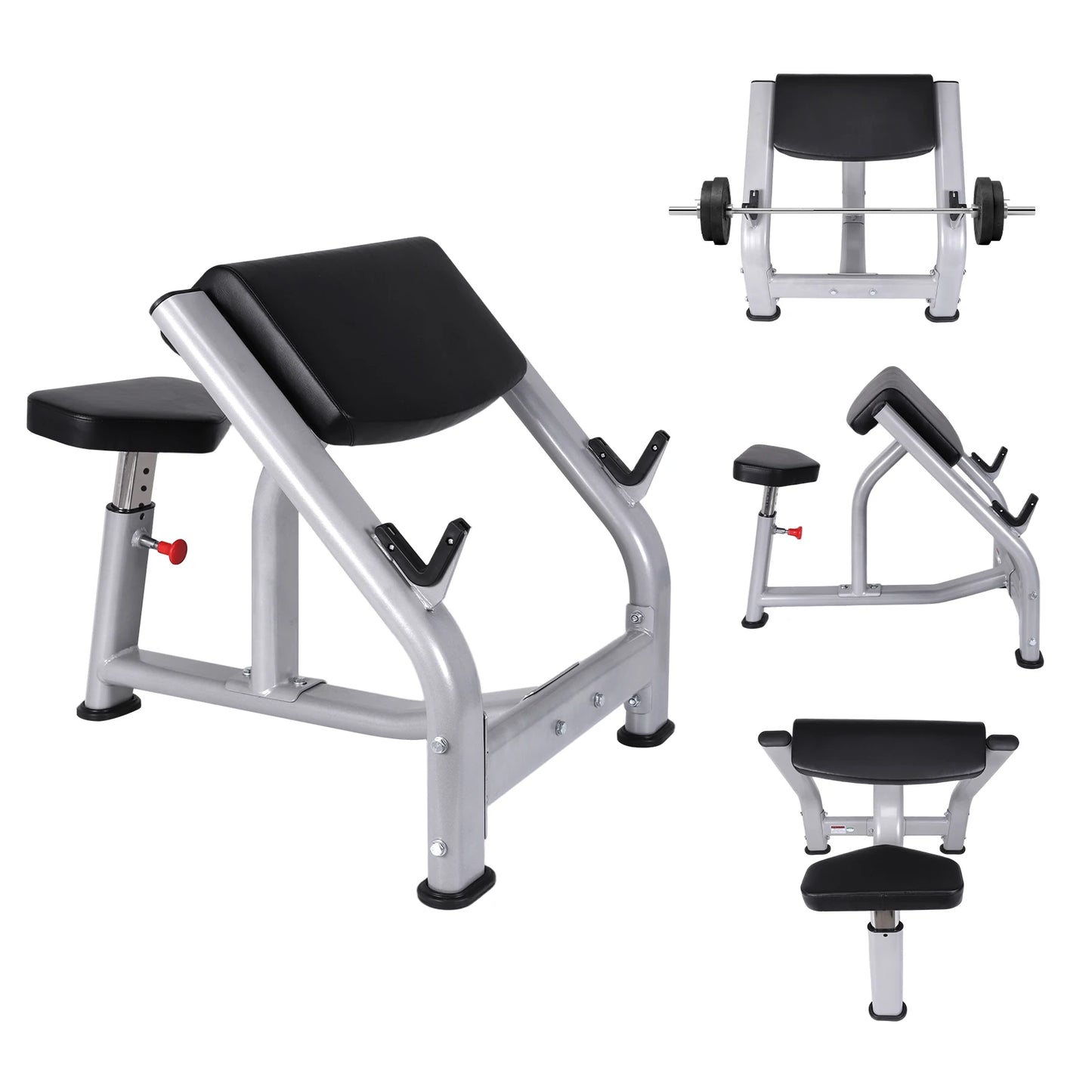 Preacher Curl Bench With Adjustable Seat For Home Gym