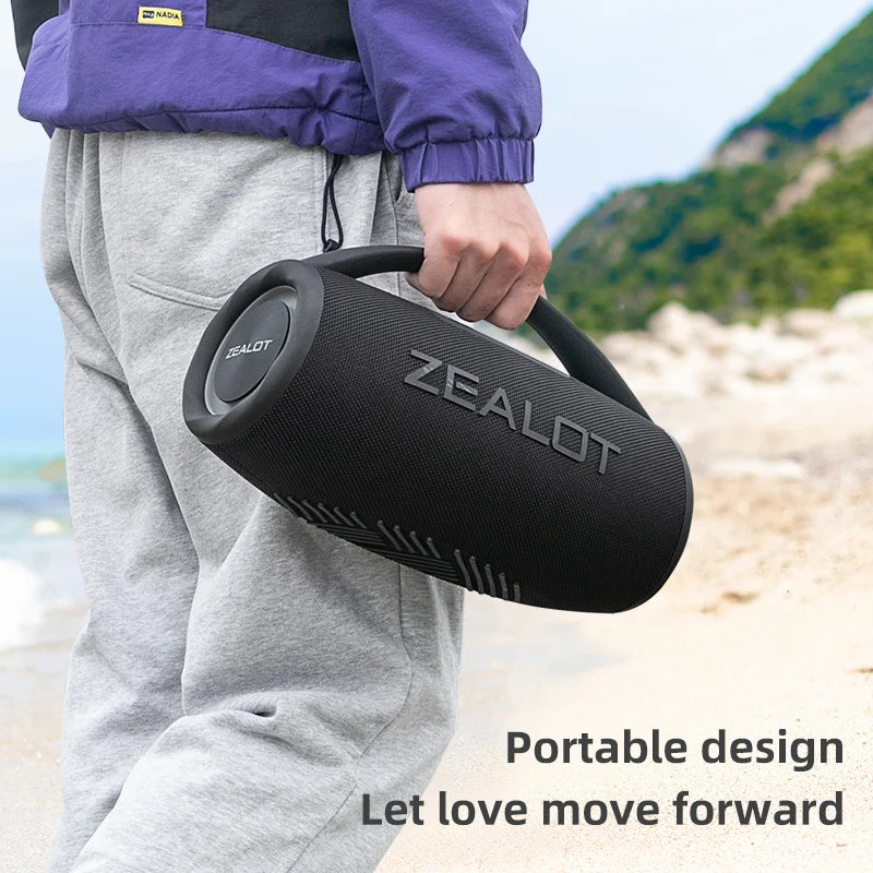 Zealot S97 80W Bluetooth Speaker Waterproof RGB Lights 360 Degree Stereo Immersive Bass 12 Hours Playback