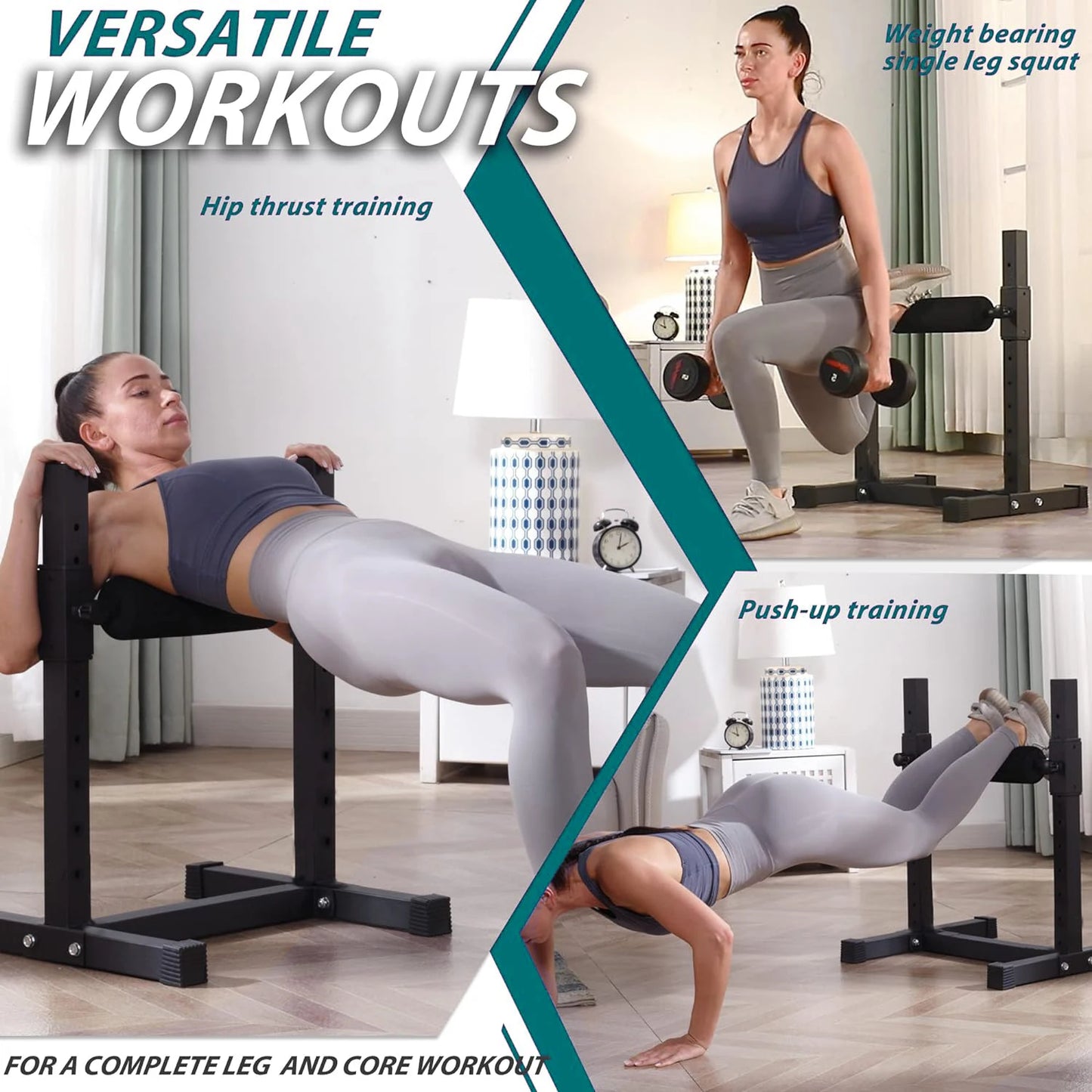 MARSAFIT Single Leg Squat Roller With Adjustable Height Stand