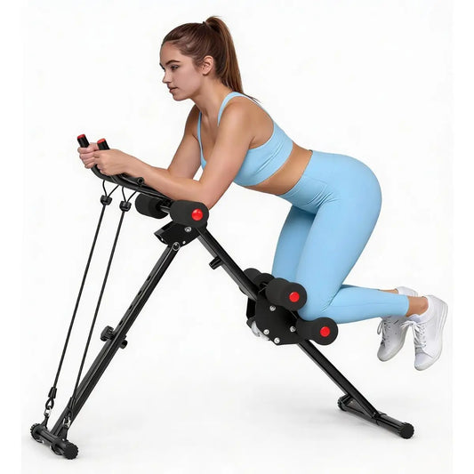 Foldable Core Abdominal Trainer For Home Gym With Resistance Bands