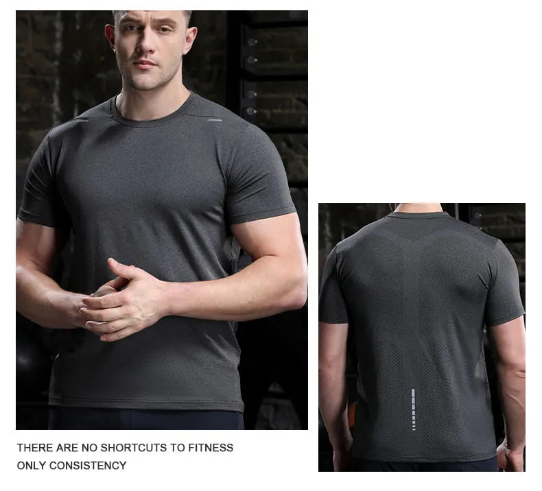 Shedao Men's Summer Breathable Quick Dry Cycling Top Outdoor Running T Shirt