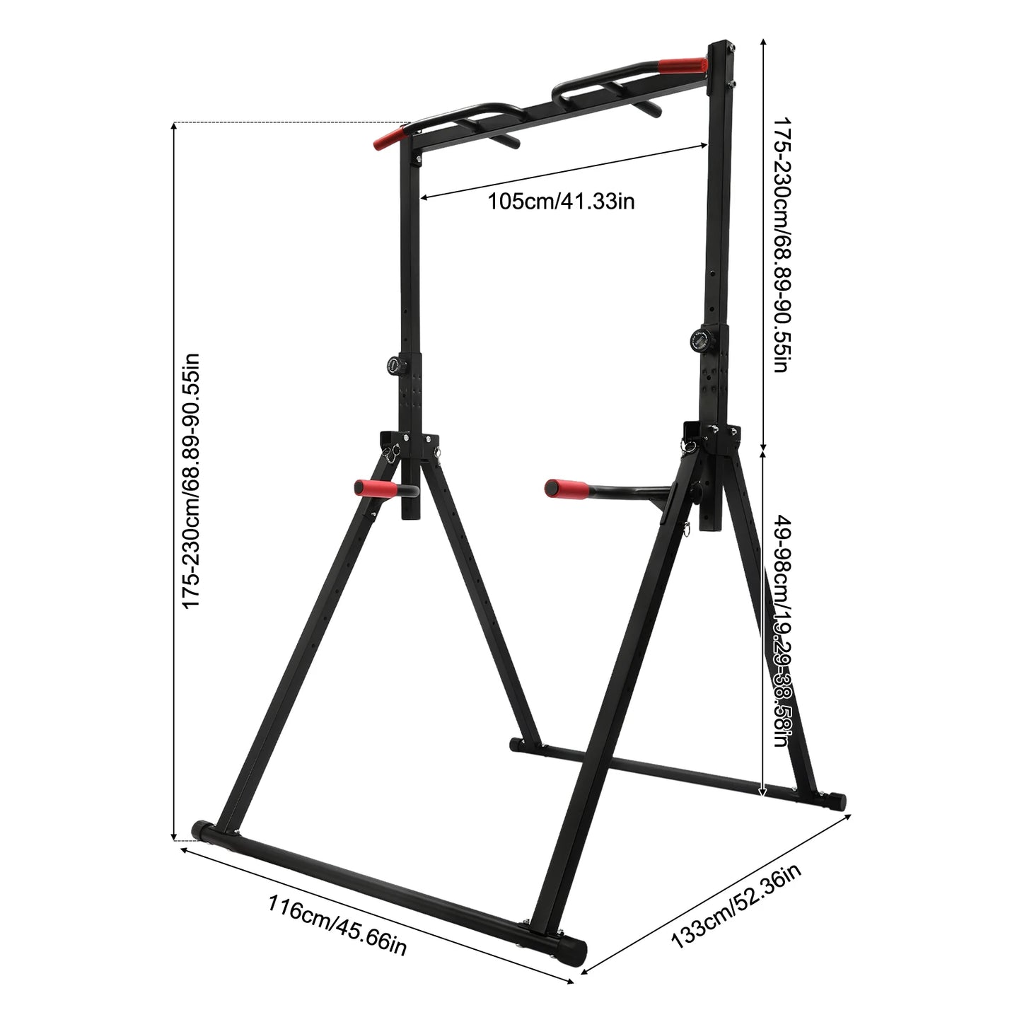 Doorway Pull Up Bar Adjustable Height Wall Mount 440 Lbs