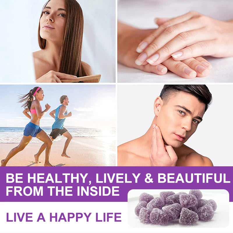 Beworths Collagen Biotin Gummies for Advanced Hair Growth and Nails