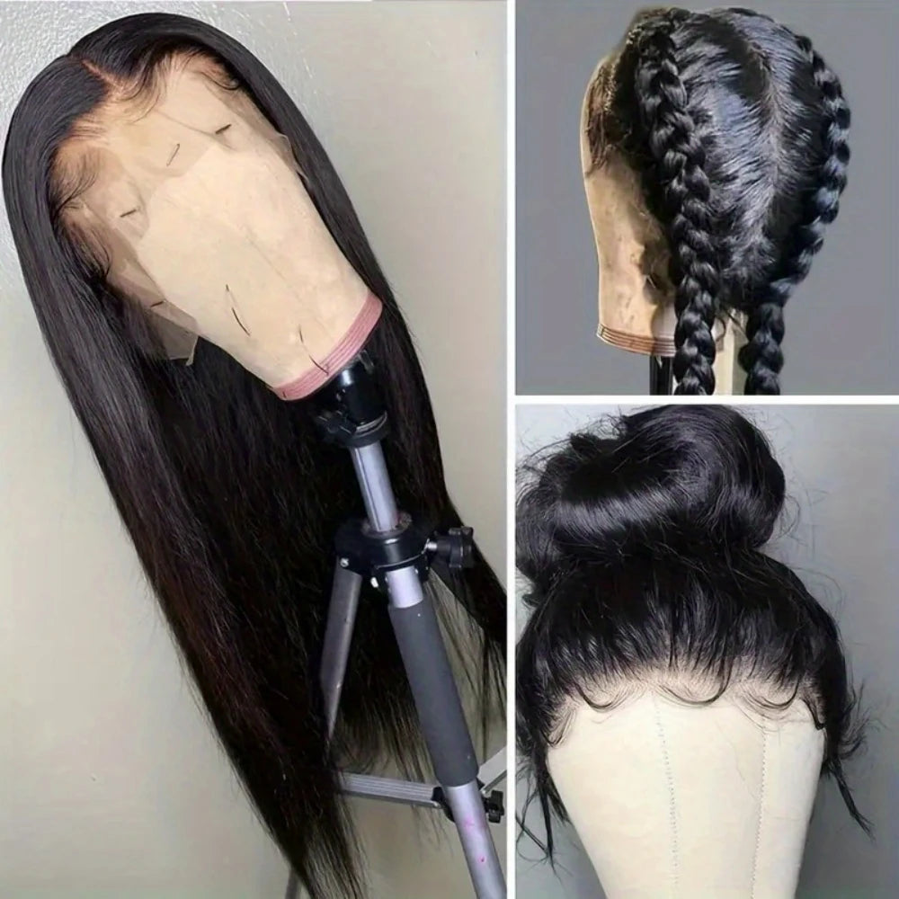 Fiumer HD Transparent Lace Front Wigs 13x4 Remy Brazilian Human Hair Baby Hair Swiss Lace Natural Parting