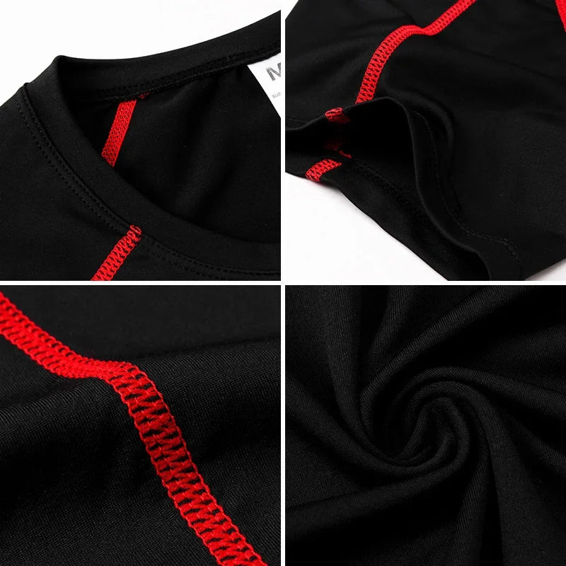 Yuerlian Elastic Men Running Quick Dry Fitness Shirt