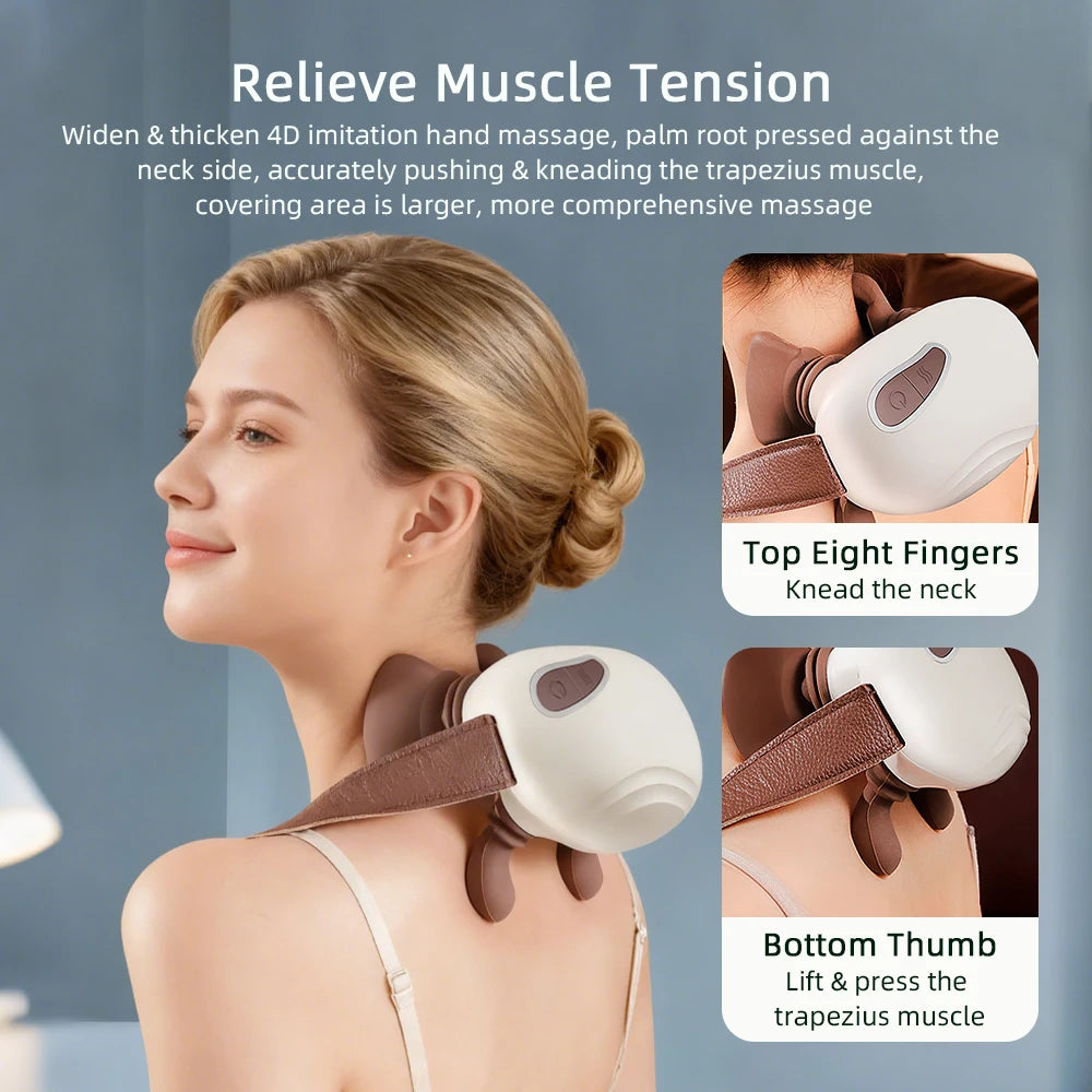 Foreverlily Bionic Pressure Neck Massager For Back And Shoulders