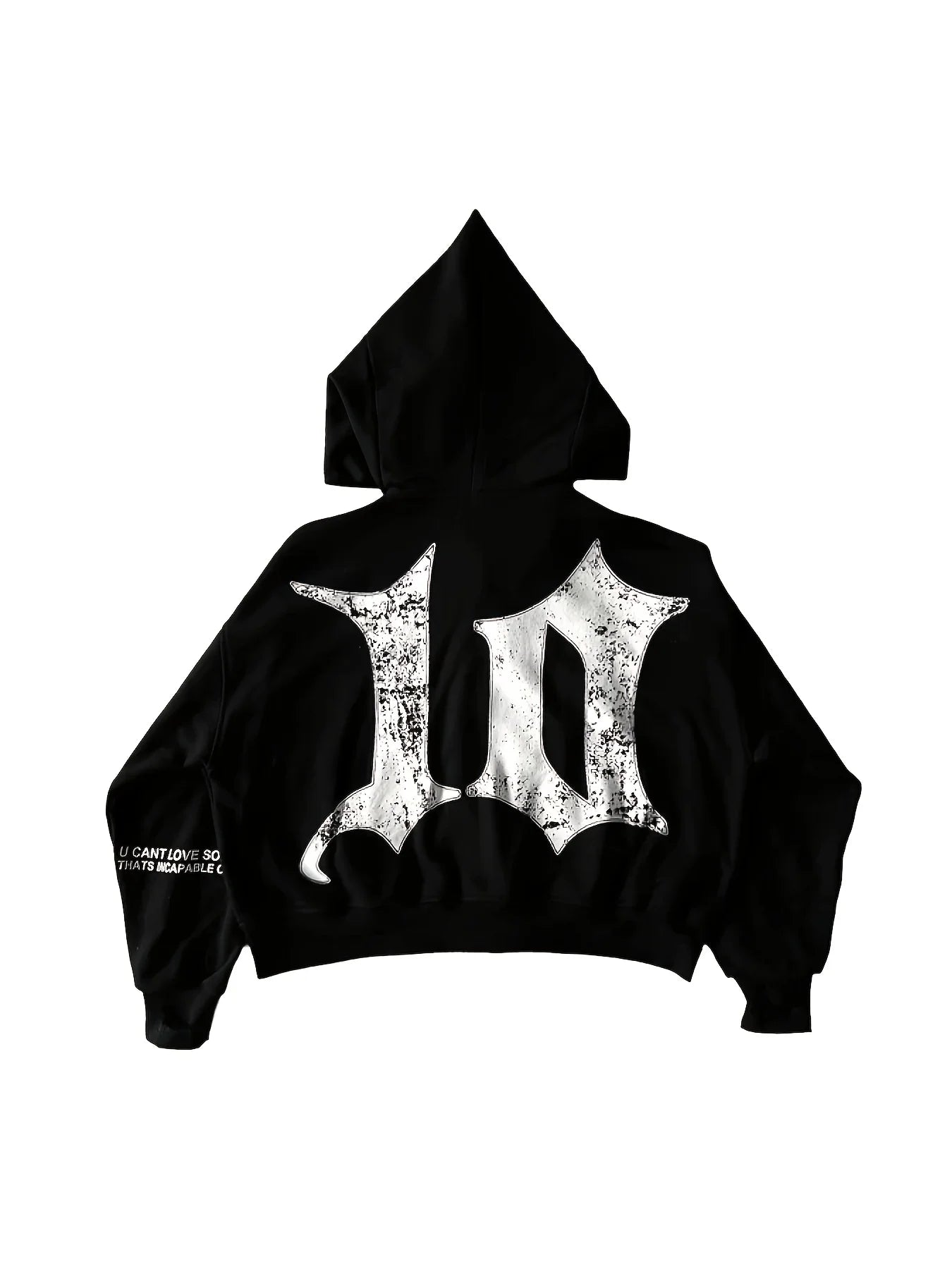 Oversized Zip Up Hoodie Tenth Series Graphic Print Streetwear Jacket