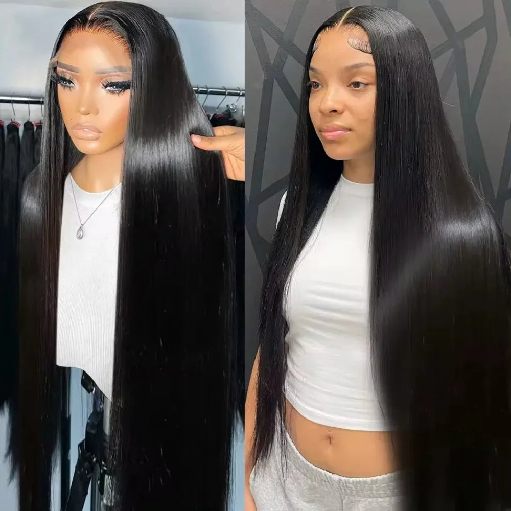 Baluiki HD Transparent Lace Frontal Wig 200 Density Remy Brazilian Hair 360 Lace 13x6 Panel