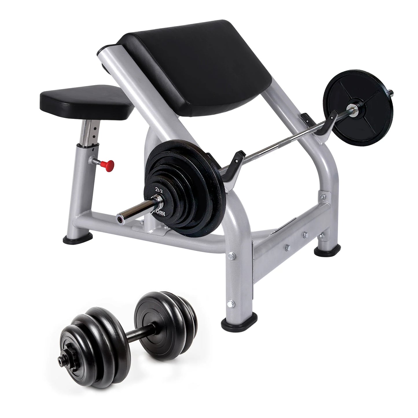 Preacher Curl Bench With Adjustable Seat For Home Gym