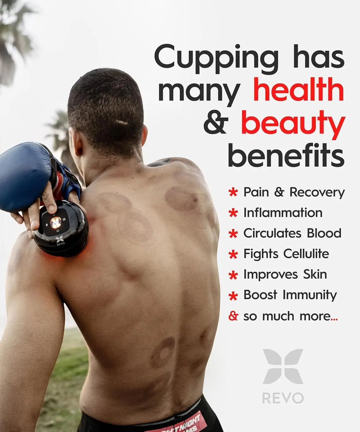4-In-1 Electric Cupping Massager With Heat And Red Light Therapy