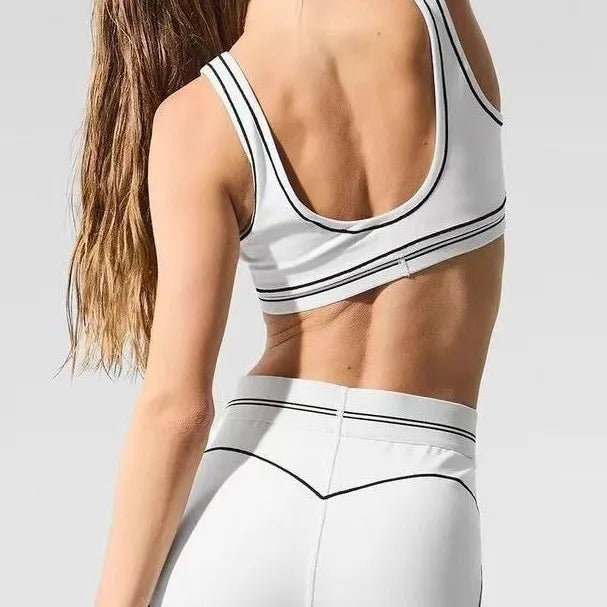 Women Slim Fit Yoga Outfit With Stretch Polyester Graphic Design