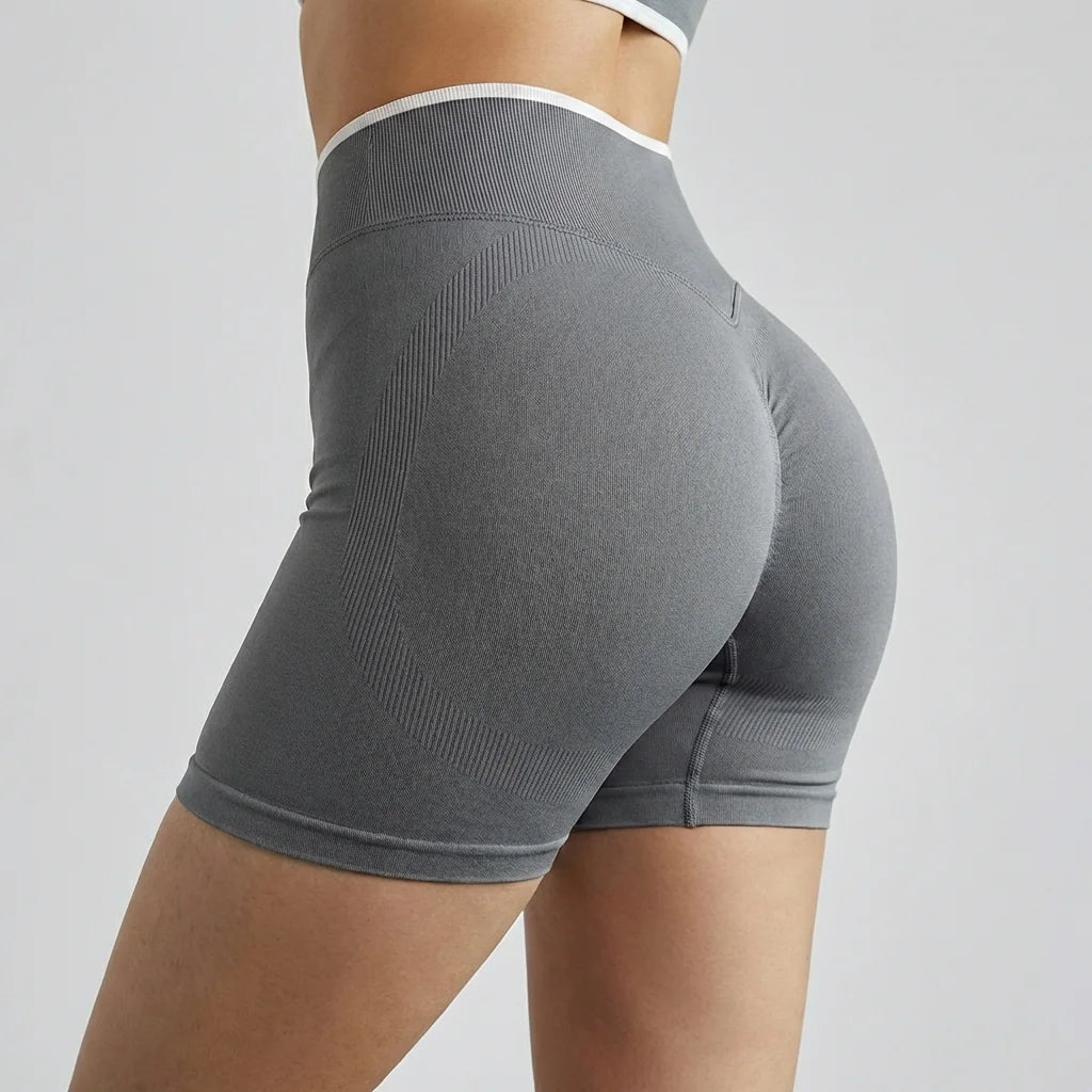 Women's High Waist Seamless Yoga Shorts For Gym And Running