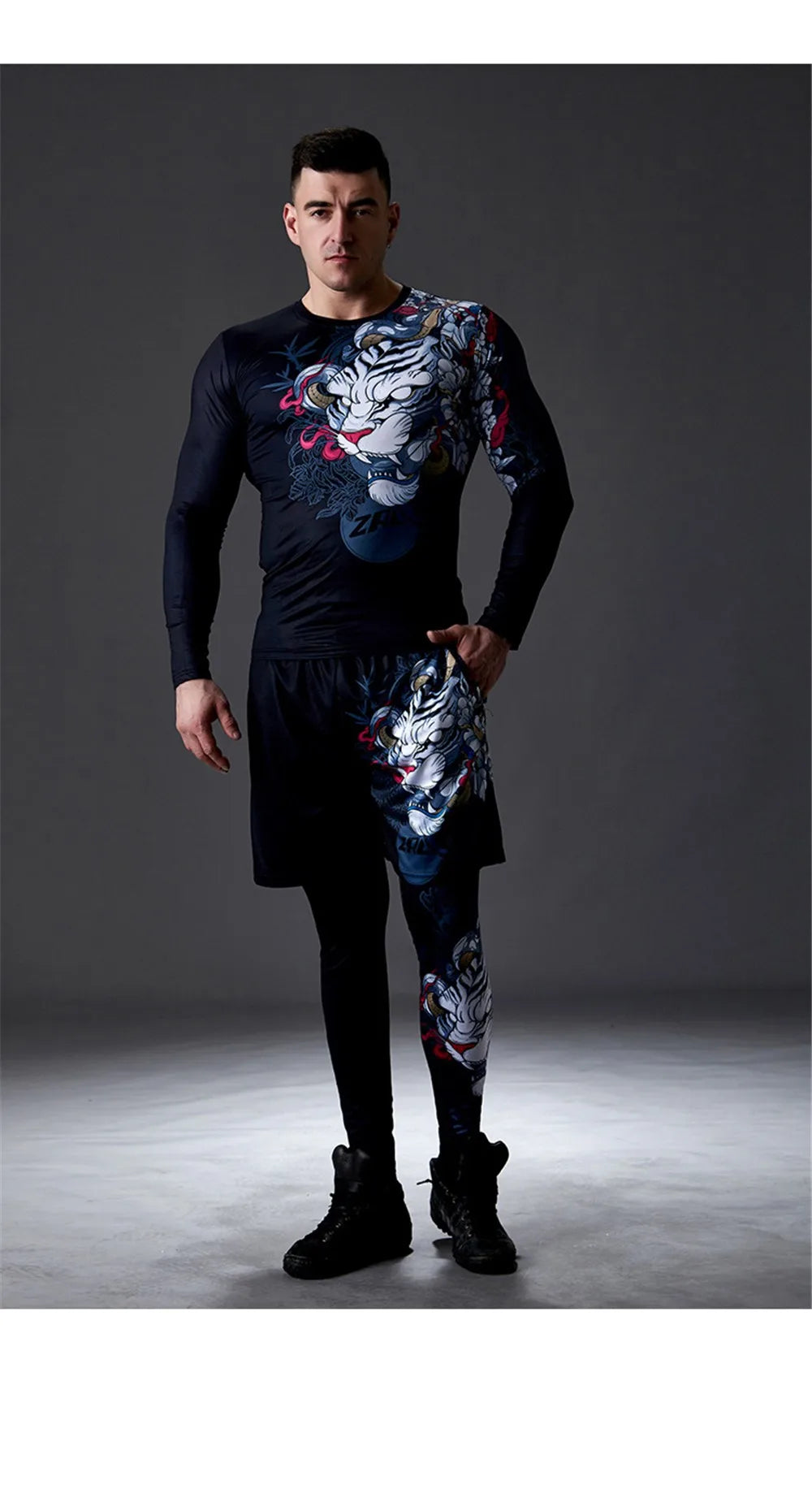 GANYANR Men Running Sets Sports Tracksuit For Fitness And Training