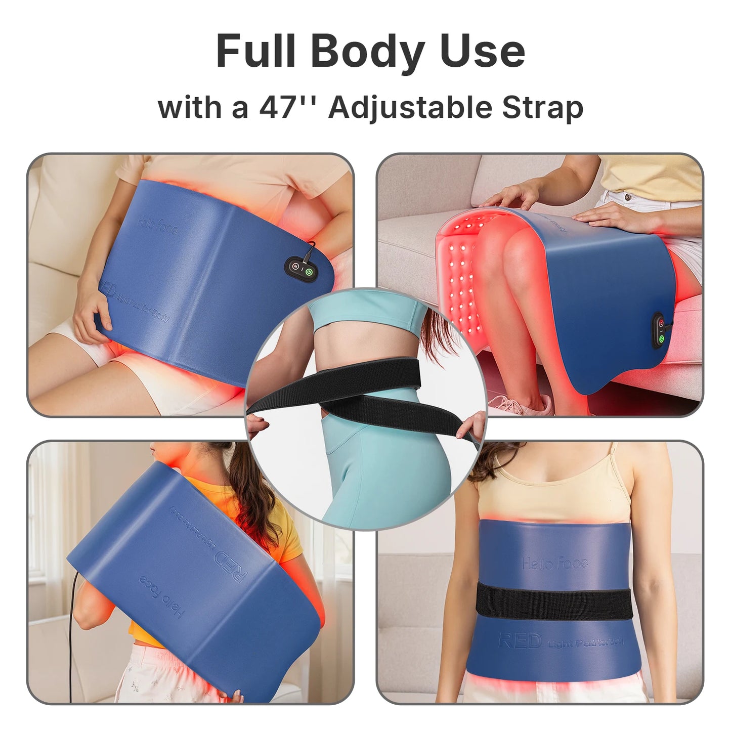 Hello Face Red Light Therapy Pad 660nm 850nm Massage