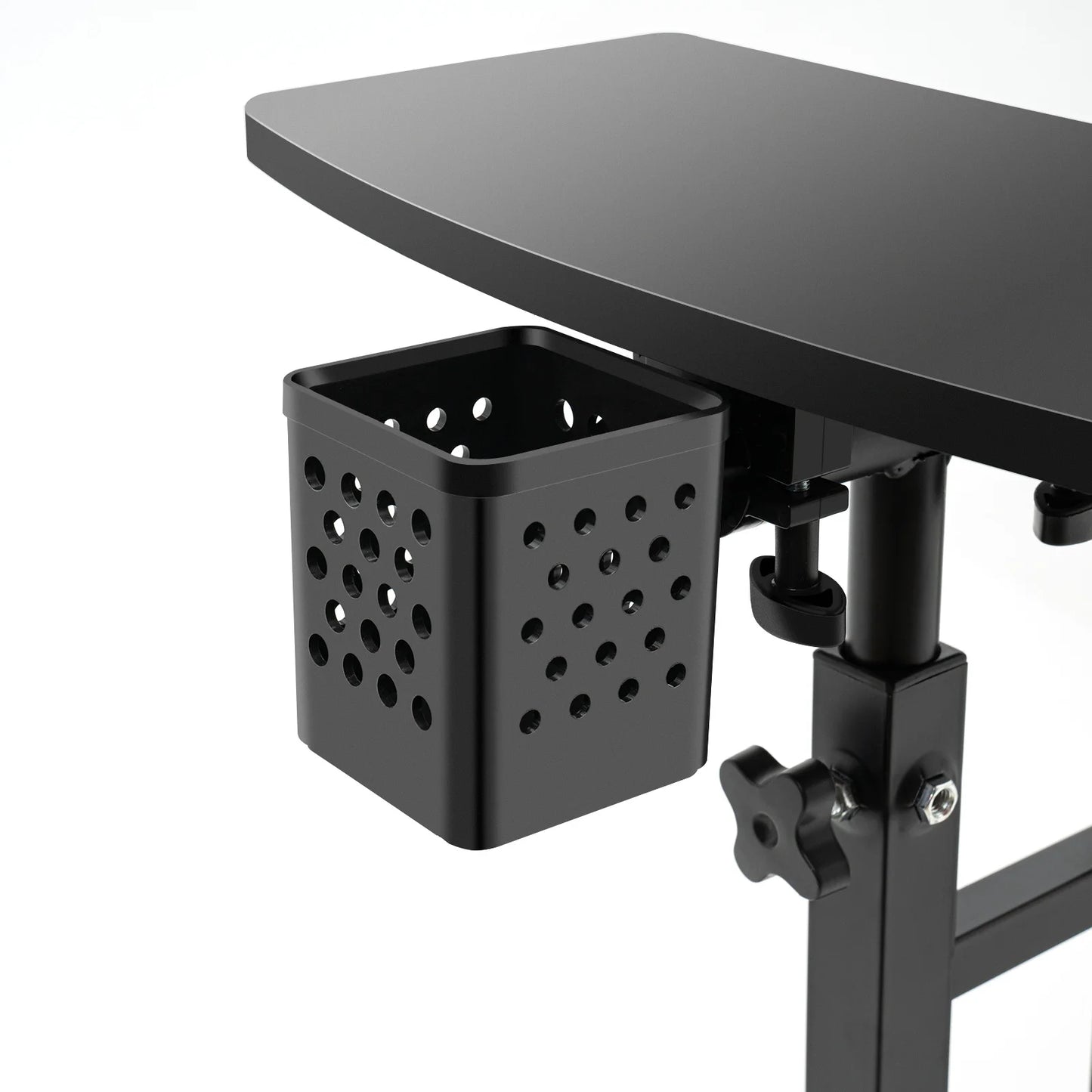 Portable Tattoo Table Workstation Wheeled Height Adjustable Industrial Strength Dual Surfaces 64x40 cm