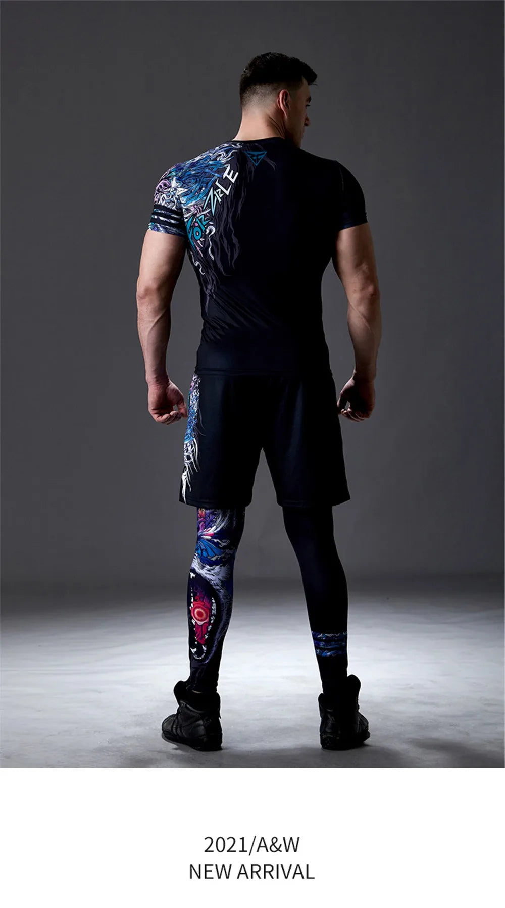 GANYANR Men Running Sets Sports Tracksuit For Fitness And Training