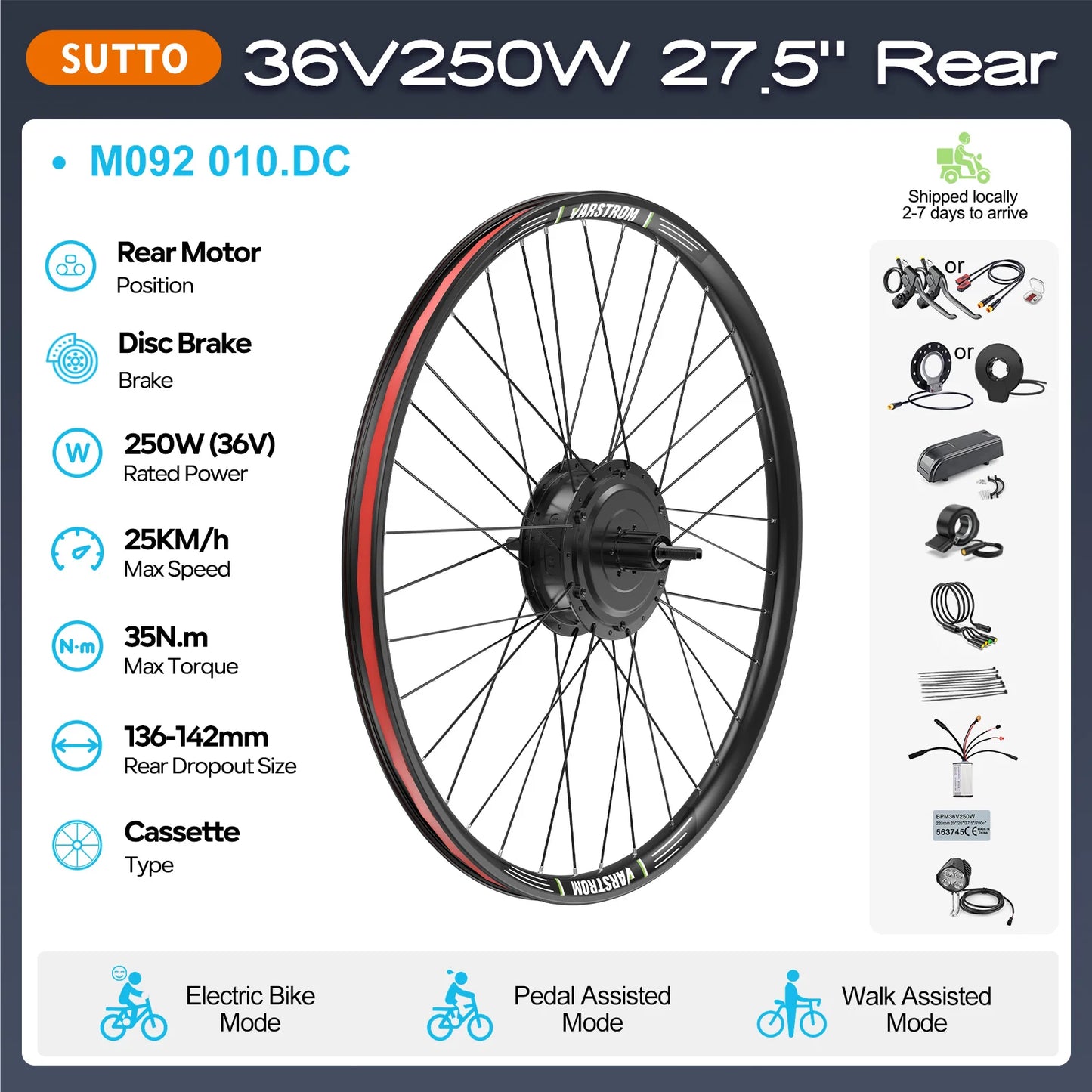 Bafang Varstrom Rear Hub Motor Ebike Kit 500W 65Nm Torque 36V Or 48V Fits 135-142mm Dropout