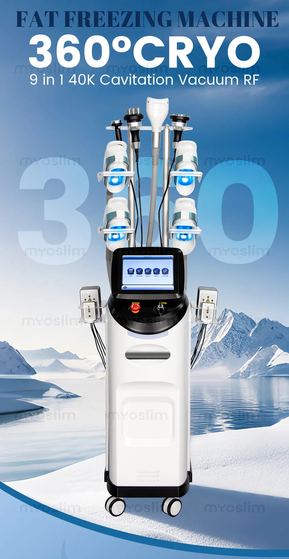 MYOSLIM 360 Degree Cooling Sculpting System For Body Slimming And Fat Freezing