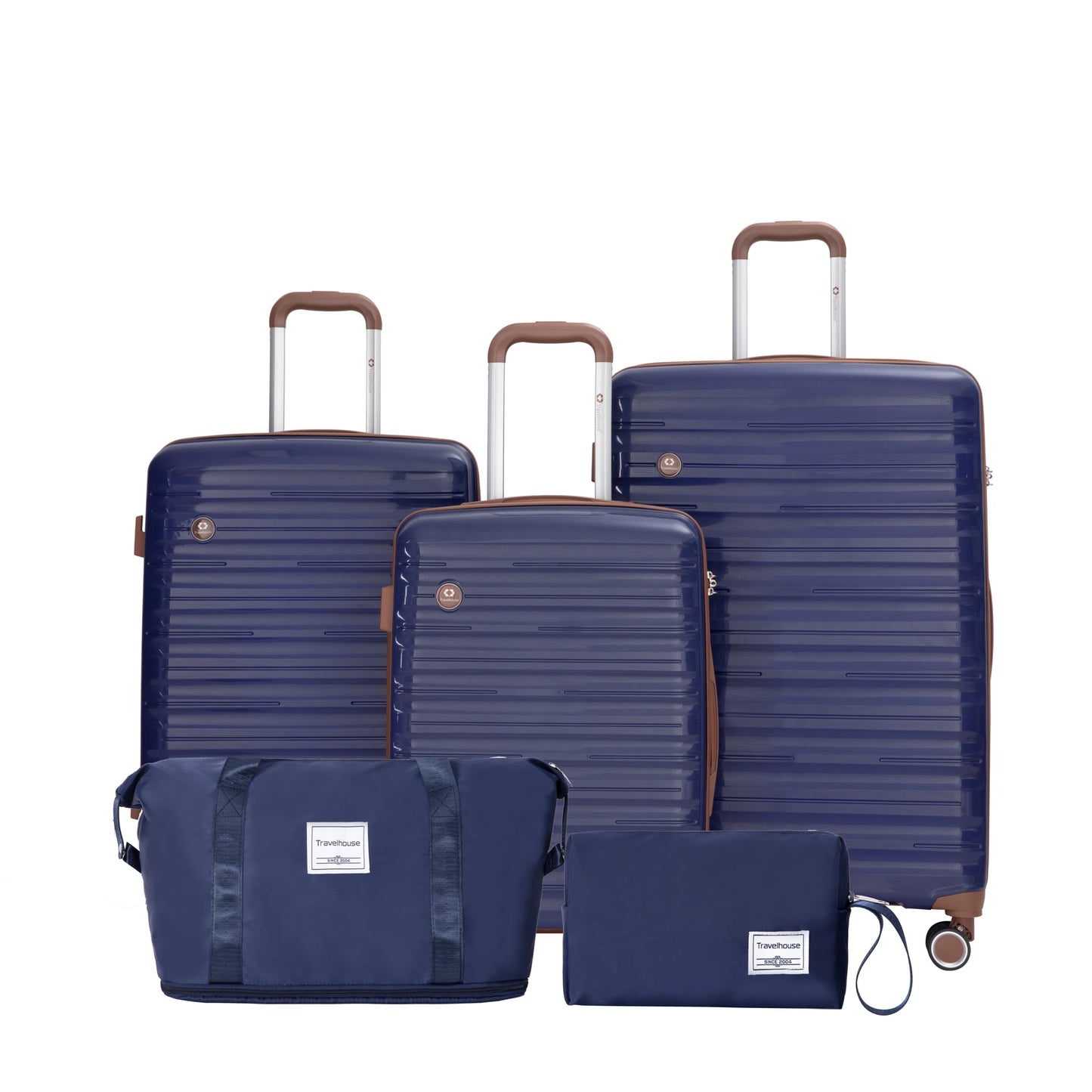 TravelhouseCN 5 Piece Luggage Set With Spinner Wheels TSA Lock