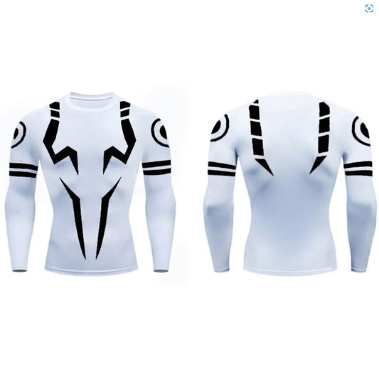 Anime Jujutsu Kaisen Compression T Shirt 3D Sukuna Print Sportswear