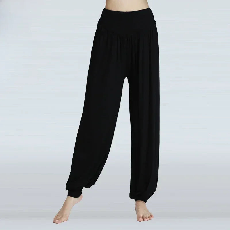 Women's Elastic Yoga Pants Loose Casual Breathable Polyester