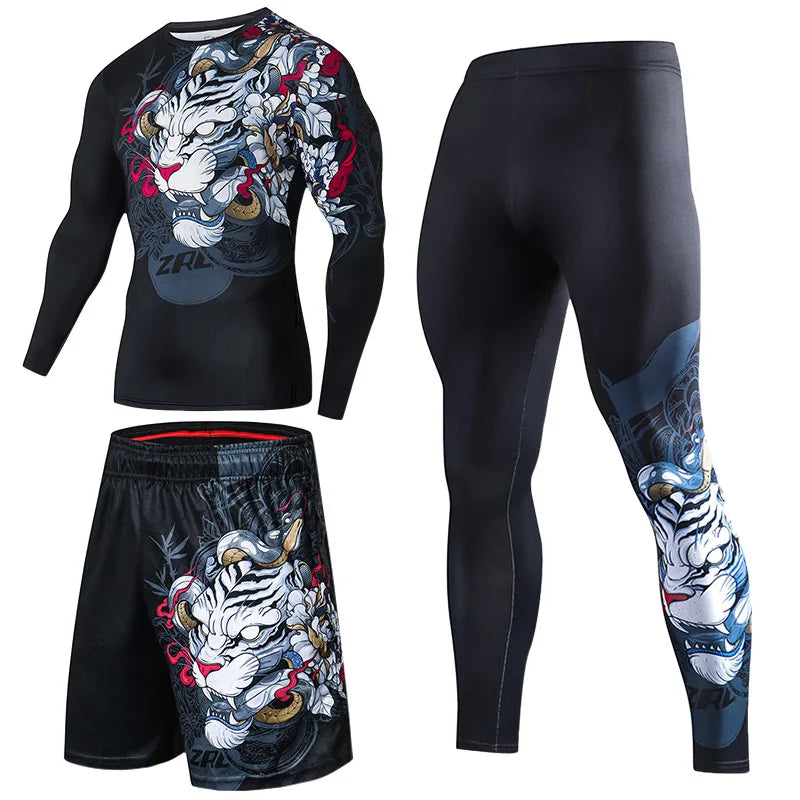 GANYANR Men Running Sets Sports Tracksuit For Fitness And Training