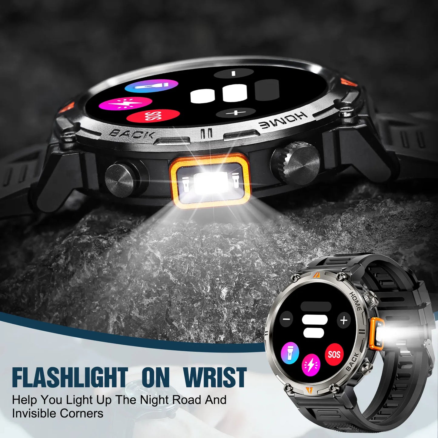 EIGIIS KE3 Bluetooth Call Smartwatch for Men With Heart Rate Monitor Health Tracking Notifications Music Control
