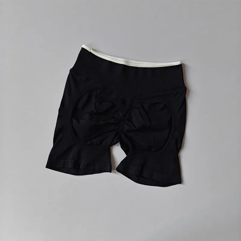 Women's High Waist Seamless Yoga Shorts For Gym And Running