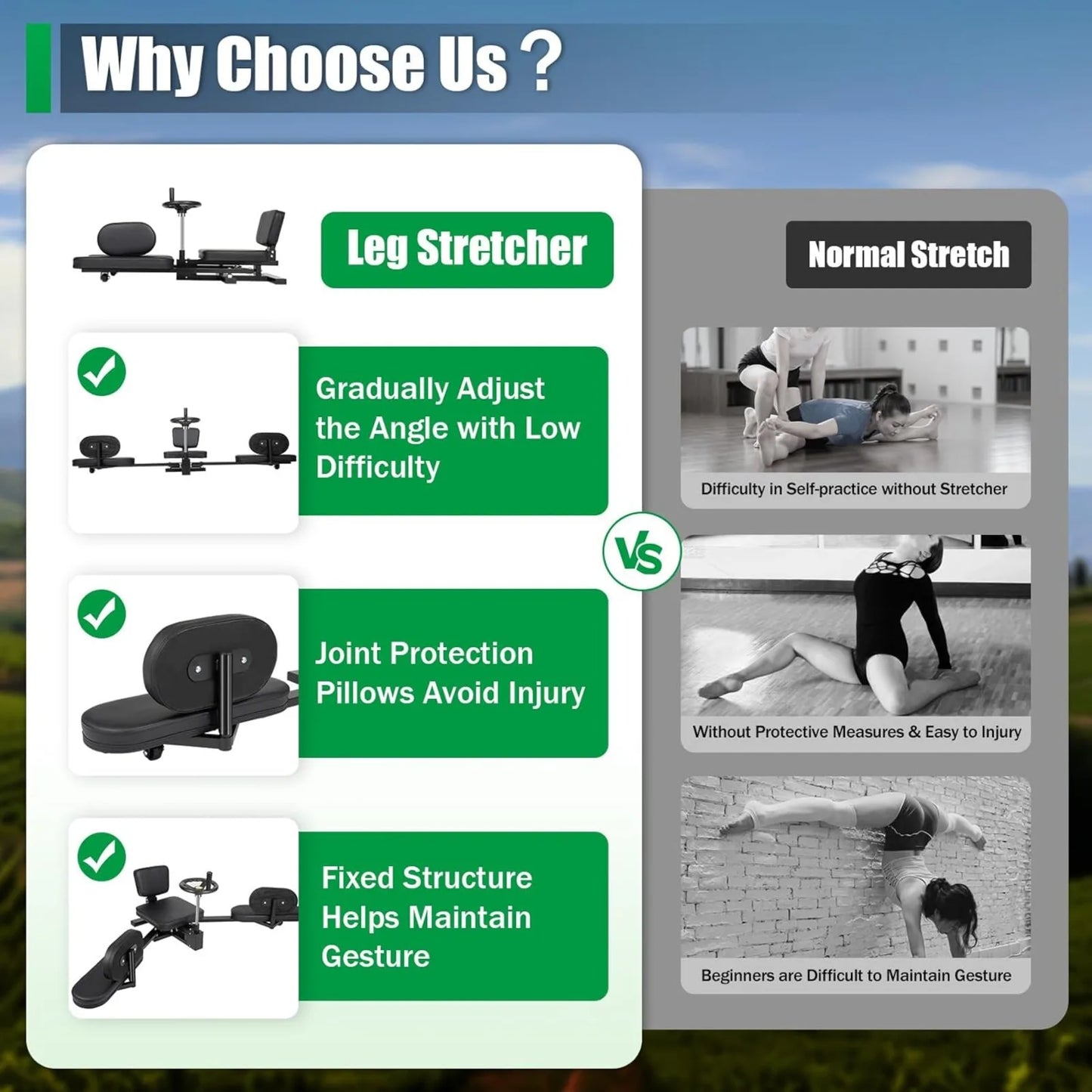 Leg Stretcher Machine Flexibility Training Split Machine Stretching Equipment 180 Degree Range