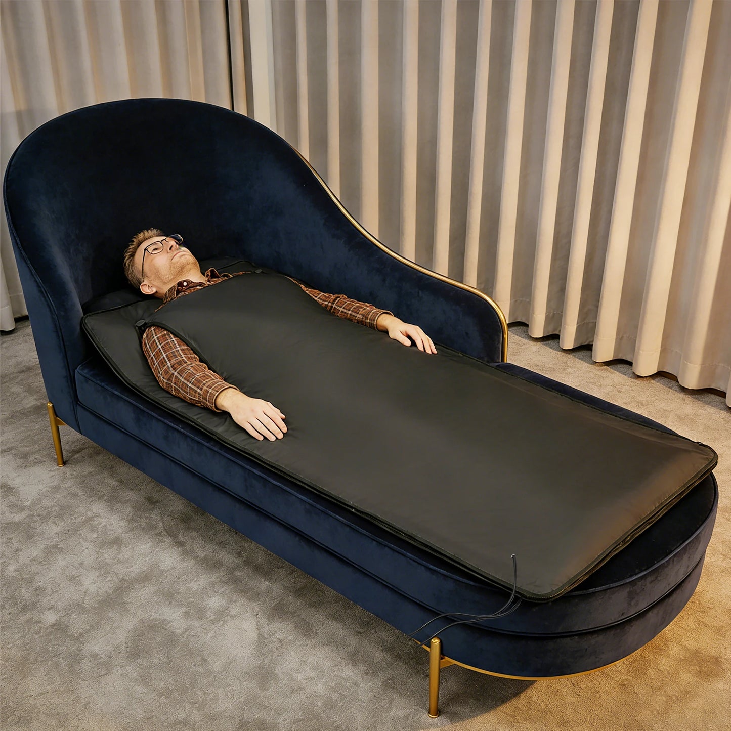 Bymaocar Electric Sauna Blanket 500W Far Infrared Therapy for Recovery