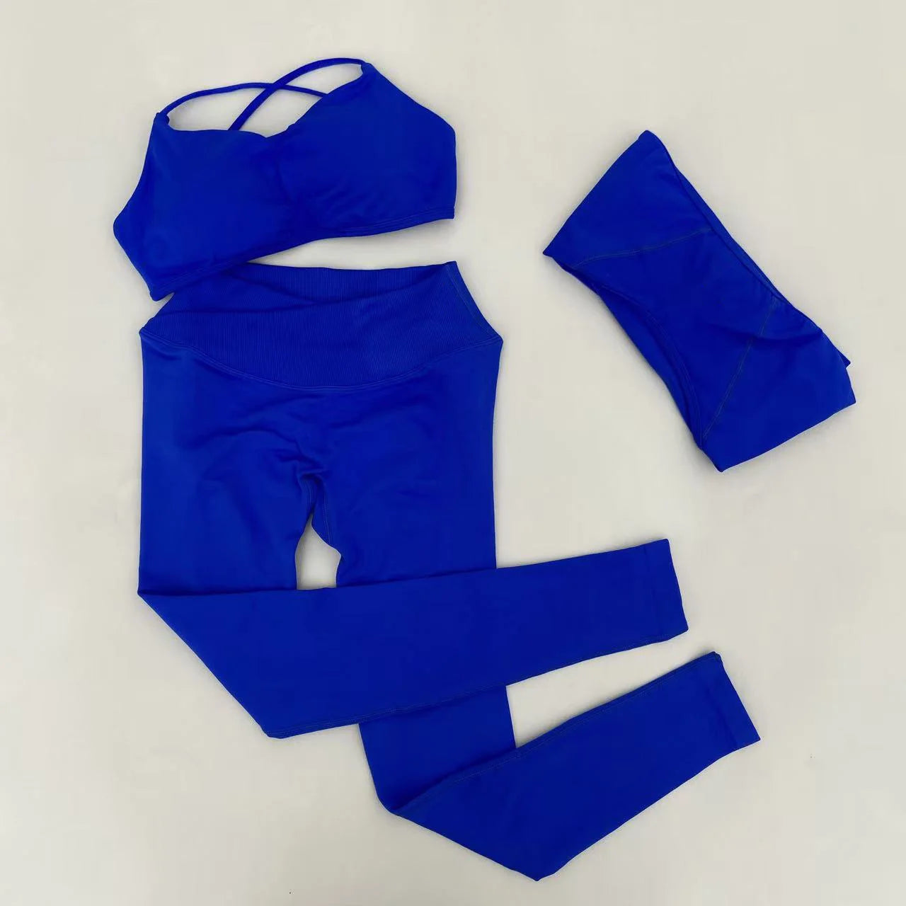 OPKVEDO Yoga Vision 3 Piece Set Seamless Gym Wear