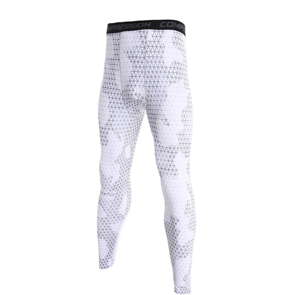 Men's Camouflage Running Training Compression Leggings For Sports