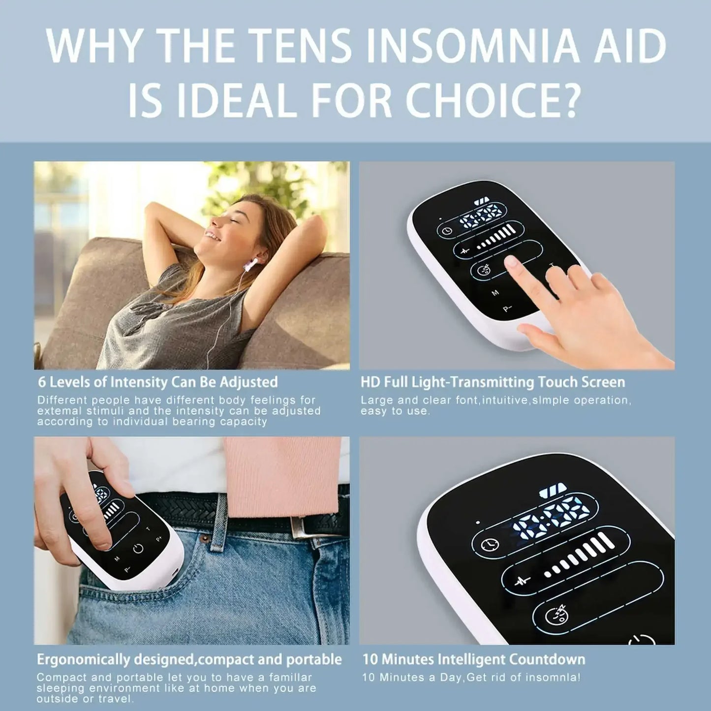 Homulaser Sleep Aid Device For Insomnia CES Stimulation Therapy