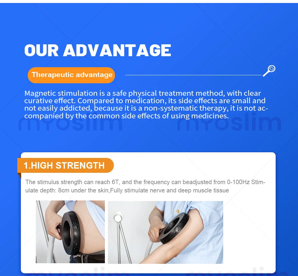 MYOSLIM Portable PEMF Therapy Magnetotherapy Machine For Pain Relief
