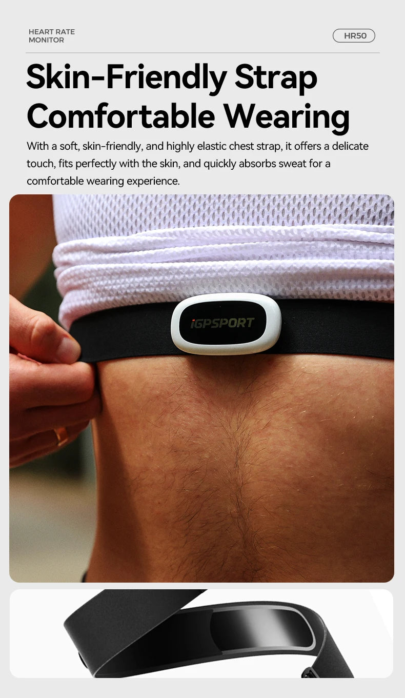 iGPSPORT HR50 Heart Rate Sensor IPX7 Waterproof For Bike Computer And Running