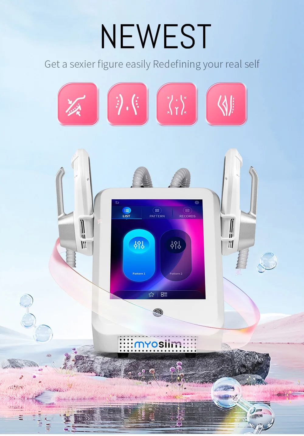 EMS NEO 15 Tesla RF Professional Body Sculpt 6500W Myosilm Muscle Stimulator