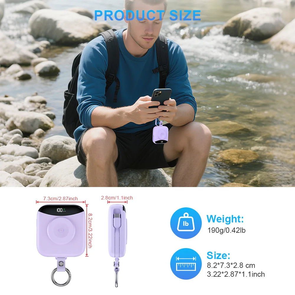 10000mAh Apple Watch Wireless Power Bank With Lightning USB Cables