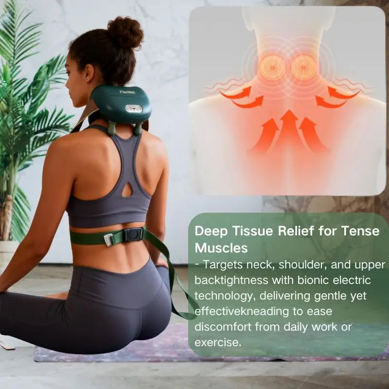 Neck and Shoulder Massager With Kneading Heat Therapy