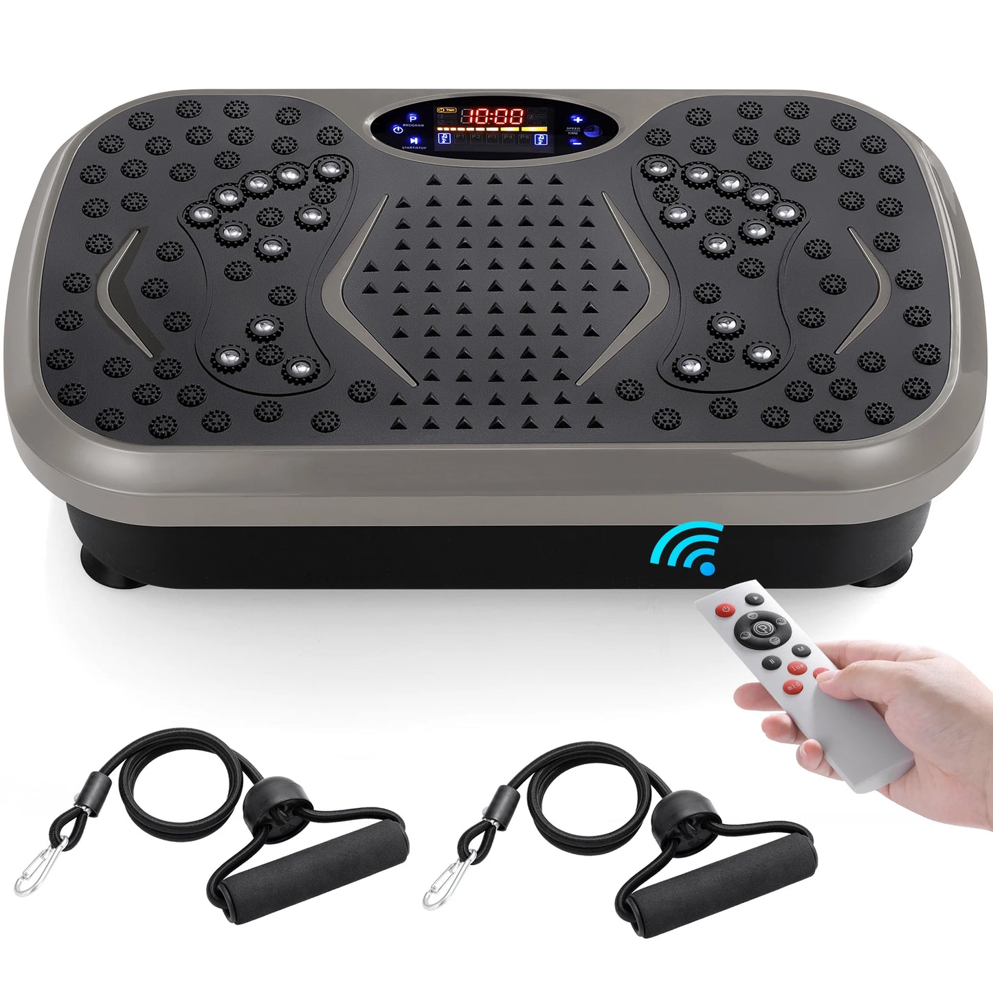 Homfa Vibration Plate Exercise Machine For Full Body Workout Bands