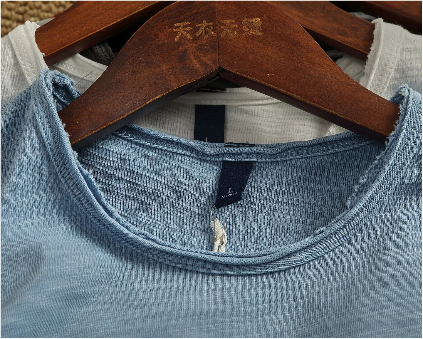Iceupsnow Summer American Retro Breathable Cotton Slub T Shirt Men Neckline