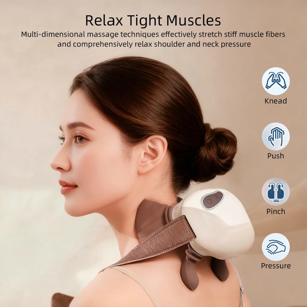 Foreverlily Bionic Pressure Neck Massager For Back And Shoulders