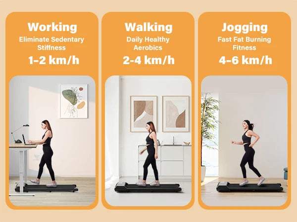 Superun 2In1 2.5HP Home Treadmill With LCD Display 300lbs