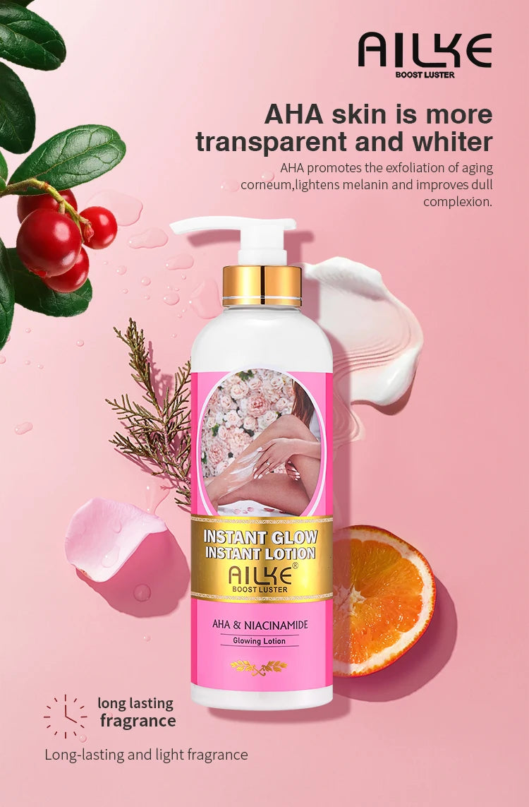 AILKE Skin Glowing Body Lotion Niacinamide Brightening Moisturizing Cream