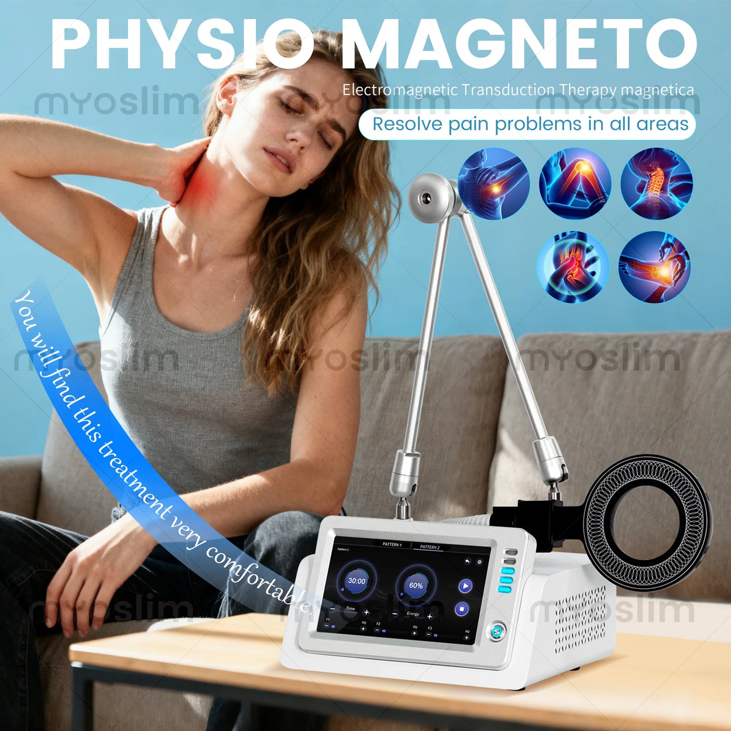 EMSZERO Portable Physio Magneto Therapy PEMF Machine For Pain Relief