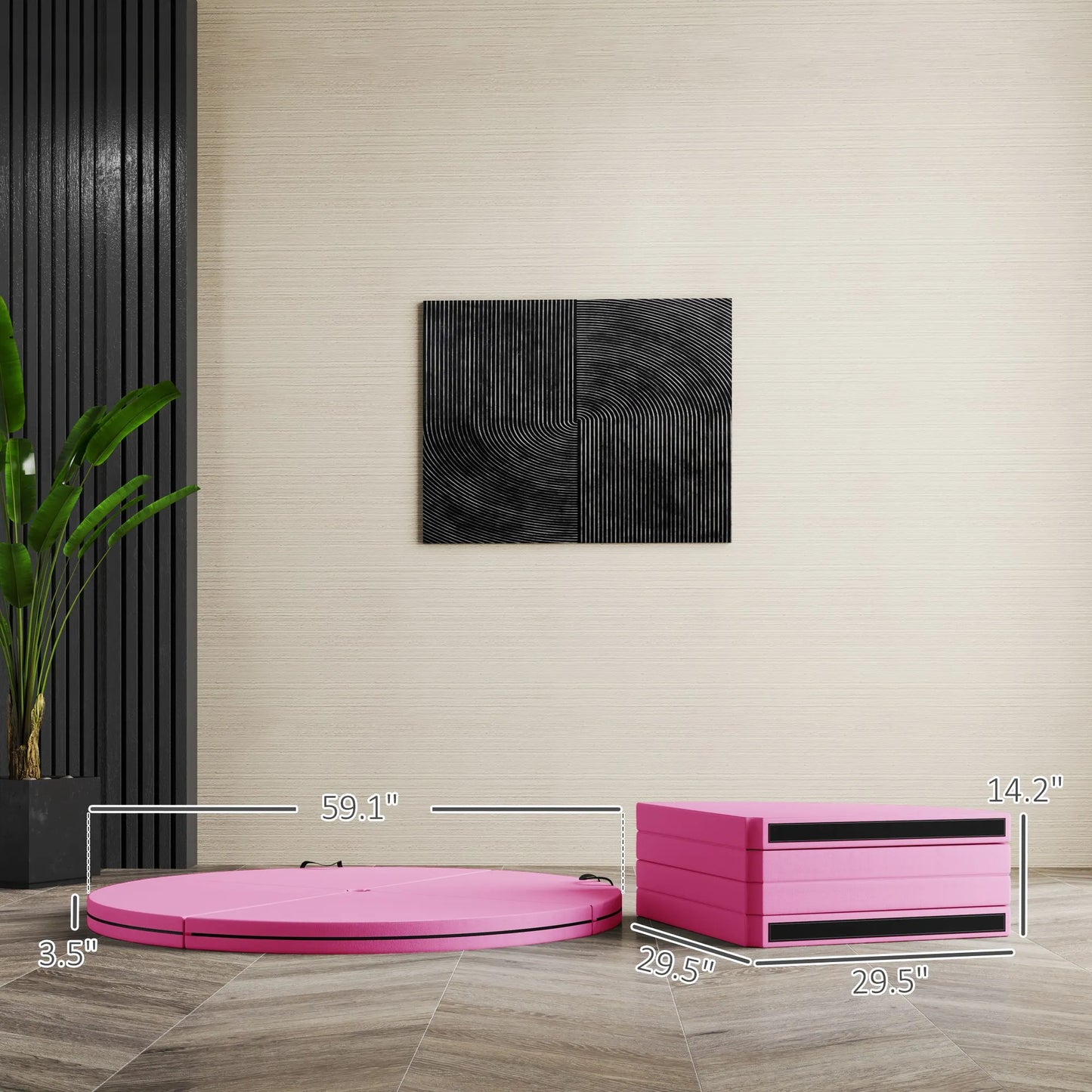 Foldable Pole Dance Crash Mat With Handles For Safe Practice