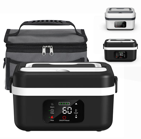 Wireless Heated Insulated Lunch Box With 8000mAh Battery Smart Timer And Adjustable Temperature
