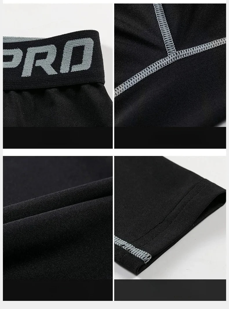 Men's Warm Compression Leggings For Running And Training